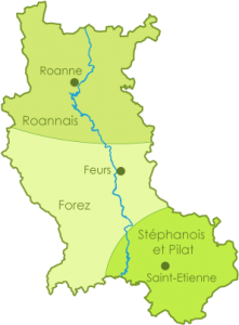 Découpage touristique du département de la Loire